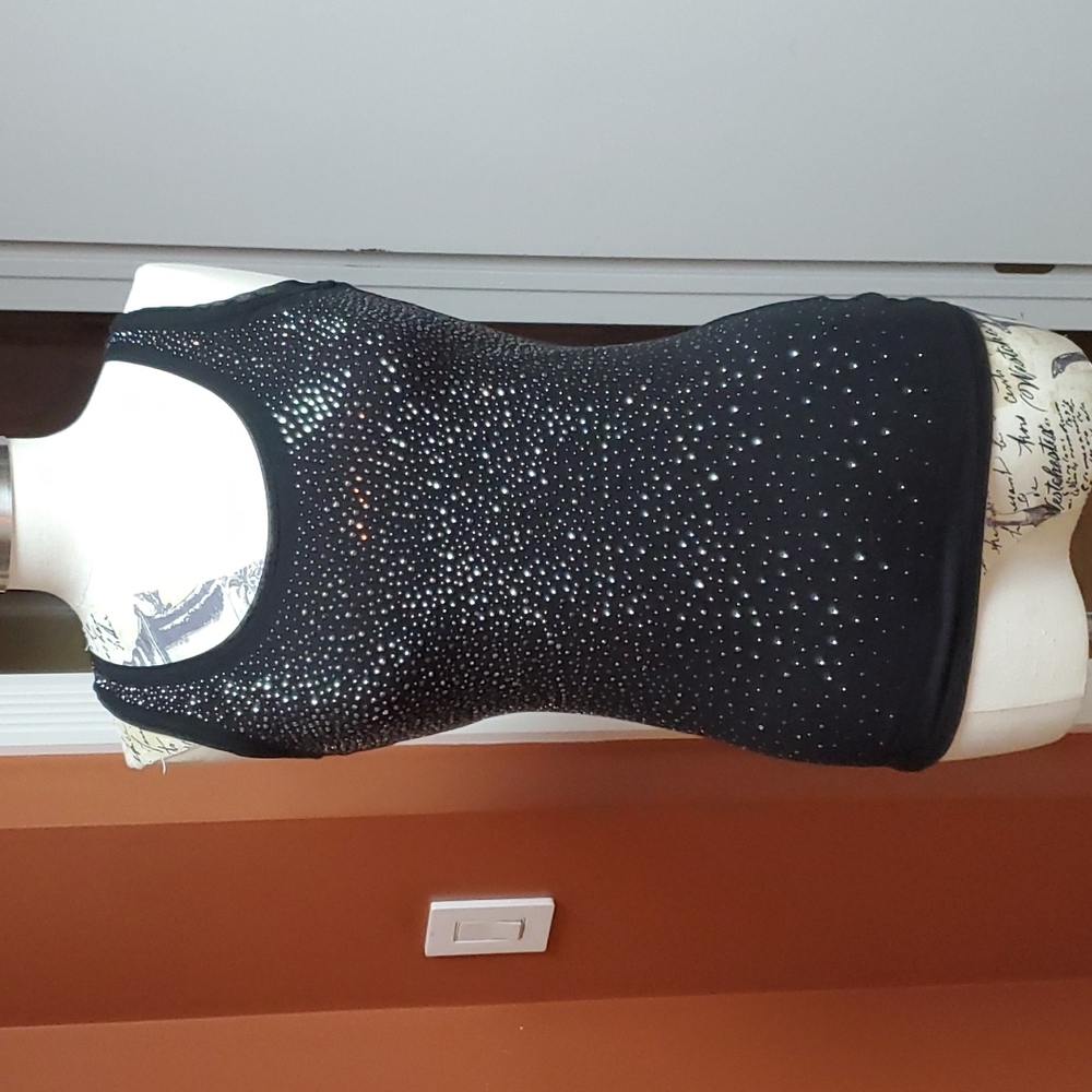 Black with silver gems tank blouse